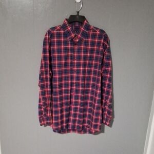 Jos. A. Bank Red and Blue Checkered Shirt